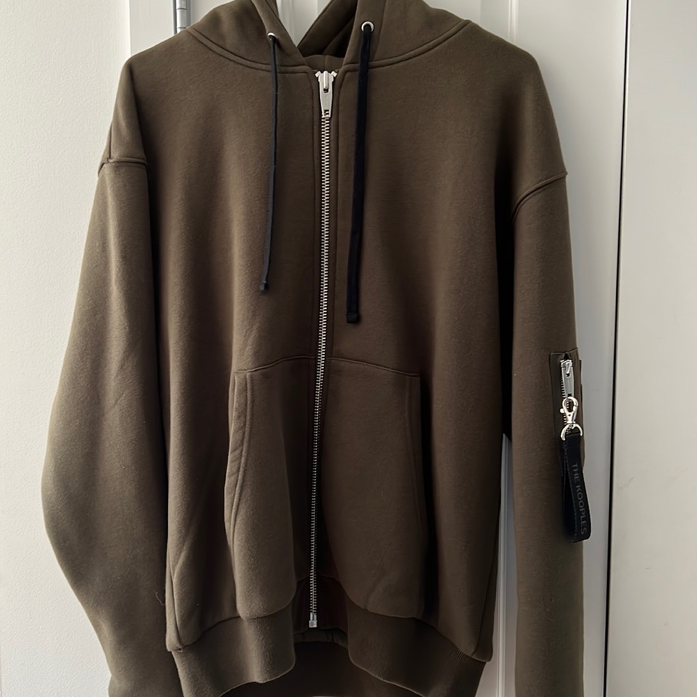 The Kooples Dark Green Hooded Sweatshirt